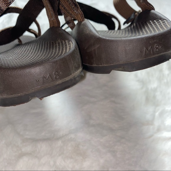 Chaco Mens Brown Toe Sling Brown Aztec Stripe 8 - Picture 4 of 5
